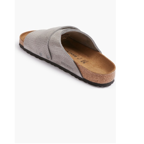 Birkenstock Men Kyoto Desert Slide Sandals in Whale Gray Eu 41 US 8-8.5 - Picture 2 of 9